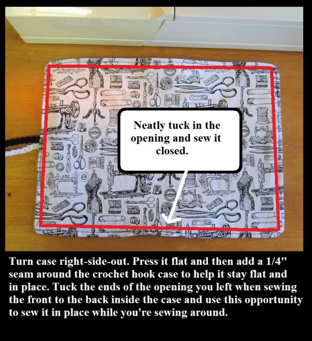 Seam around finished case