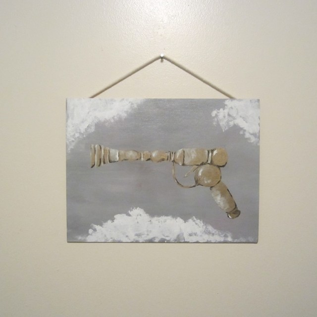 steampunk gun painting