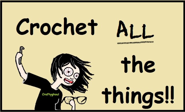 This is me going crazy without sleep when I can't stop crocheting every project I see.