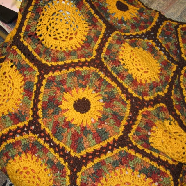 sunflower throw 1