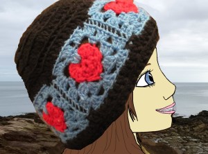 Head Over Heels Granny Heart Square Crochet Pattern.